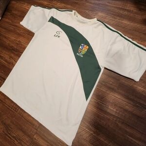 LFR Ireland Rugby White and Dark Green Men's  Jersey